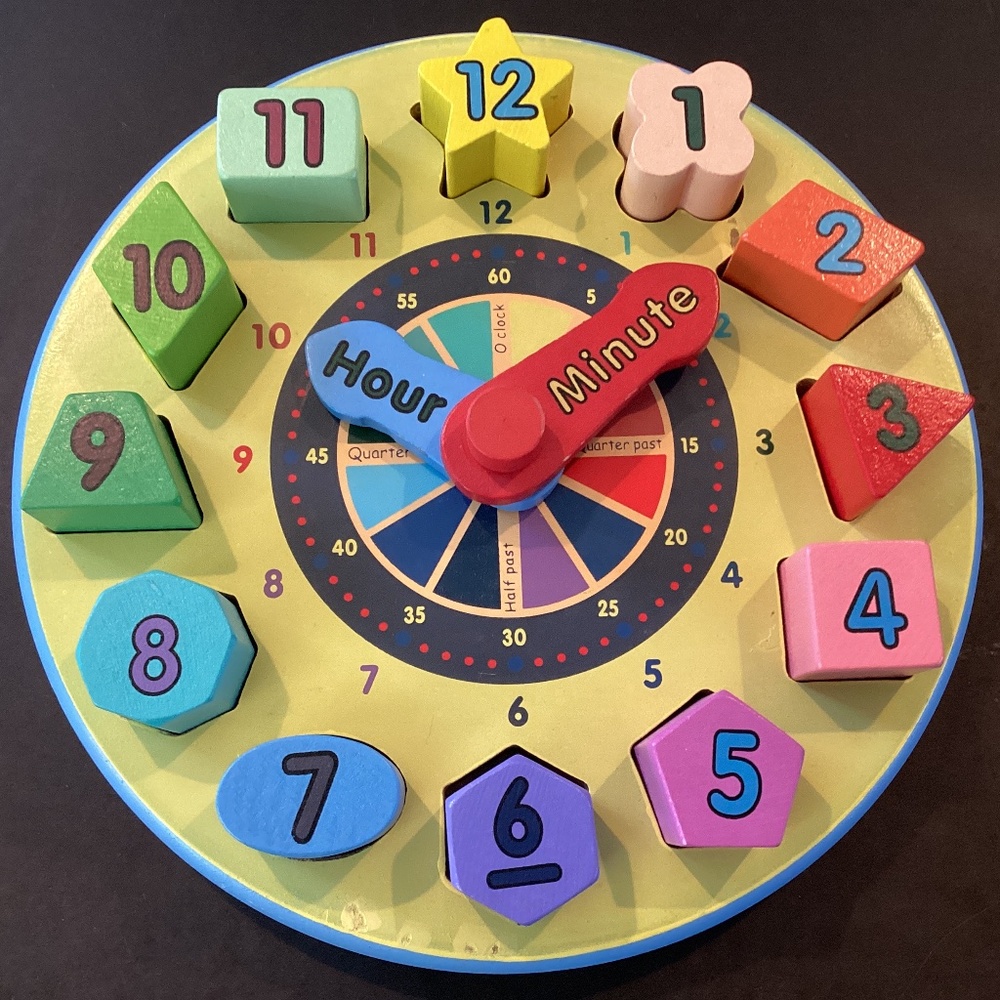 Melissa and Doug shape sorting clock